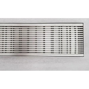 304 Stainless Steel Grated Floor Drain 100mm Outlet 1000 Long